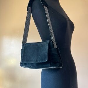 City DKNY Suede Black Mini-purse